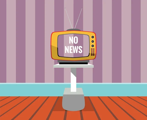 No news - vector drawing of a TV SET with no-news screen.