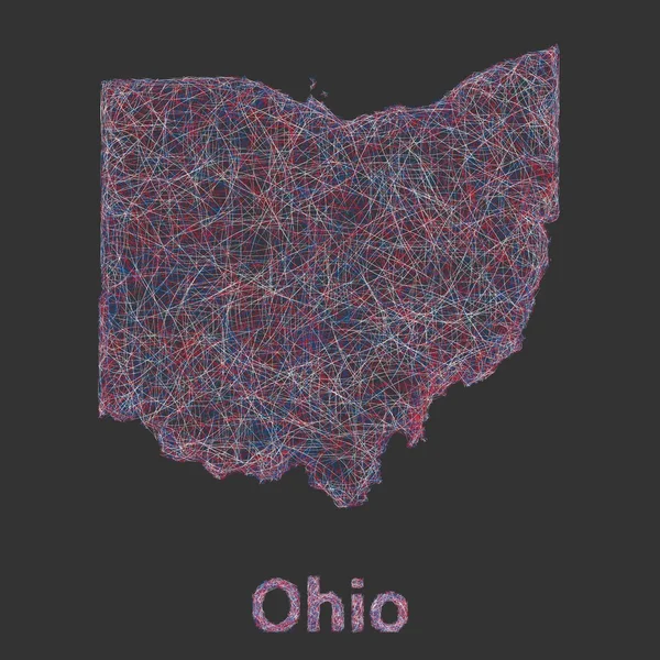 Ohio line art map