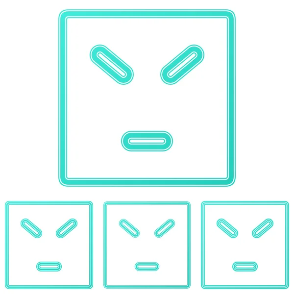 Color line anger logo design set