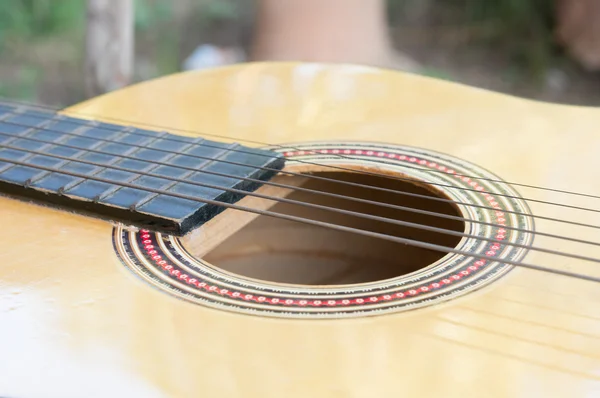 Wooden guitar background with space for your text