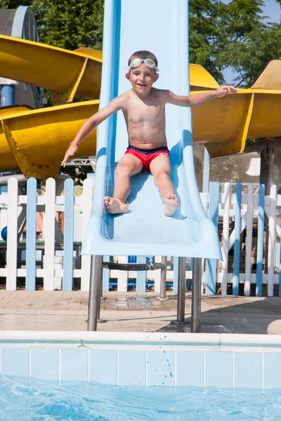 Slide in the pool