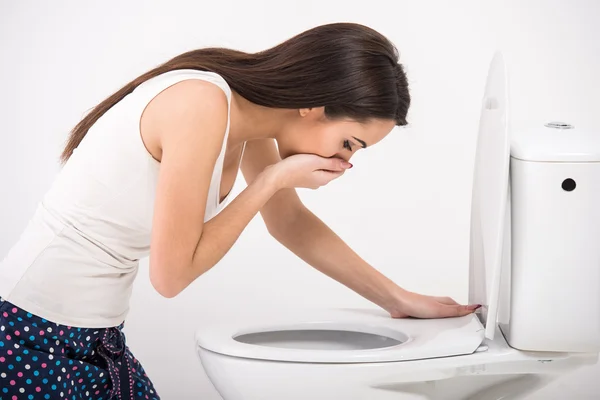 Woman in toilet