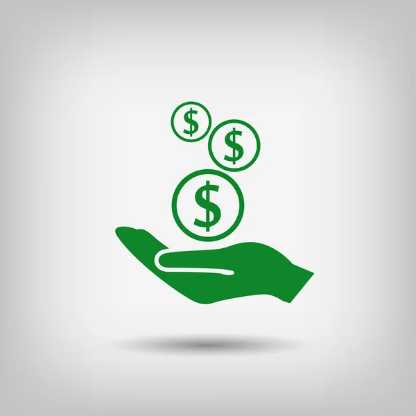 Money in hand icon