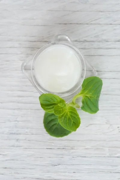 Natural facial cream with mint