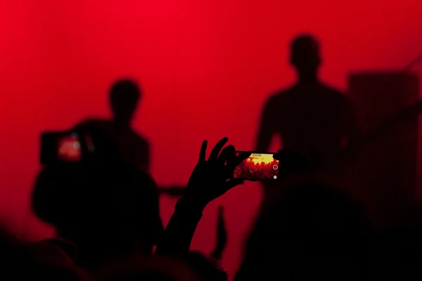 Concert crowd with mobile