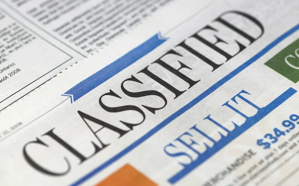 Classifieds section in newspapers - buy and sell