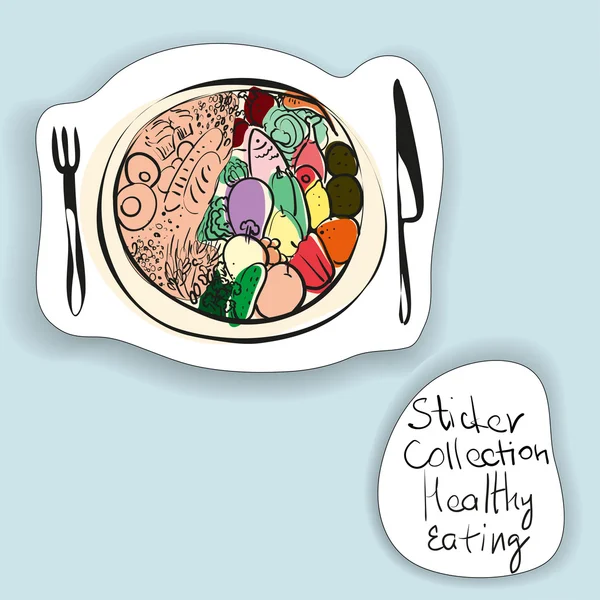 The Sticker Design for Healthy Eating - The Healthy Eating Plate