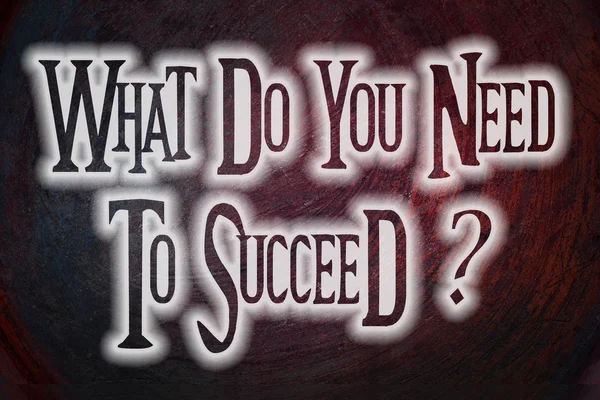 What Do You Need To Succeed Concept