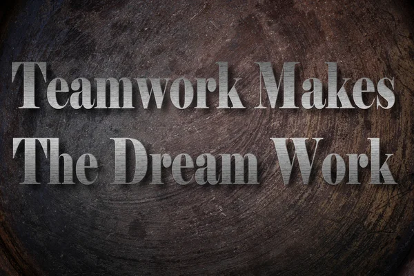 Teamwork Makes The Dream Work text on Background