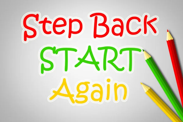 Step Back Start Again Concept