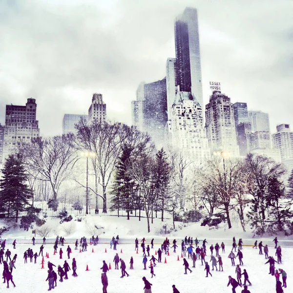 Ice skating in Central Park in New York City