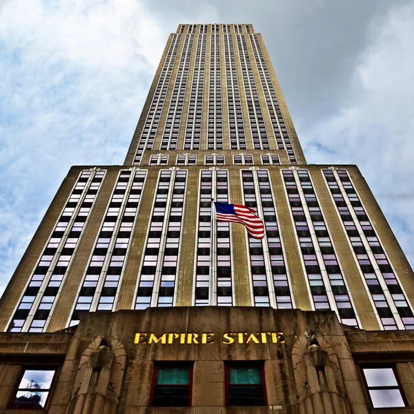 Facade of the Empire State Building in New York City