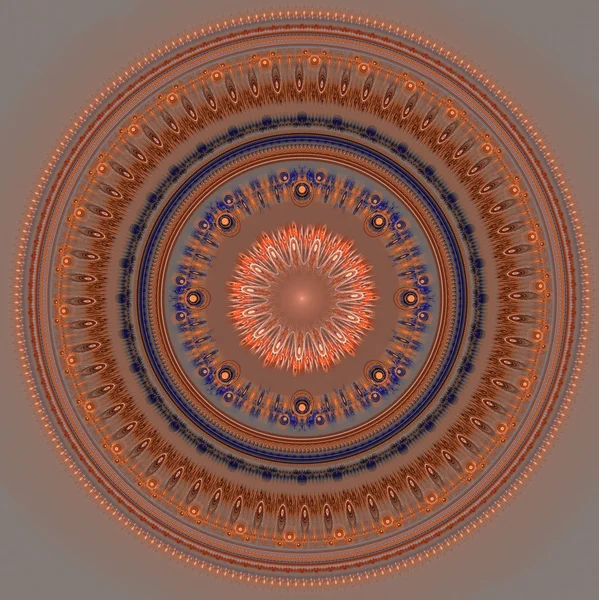 Abstract fractal round figure