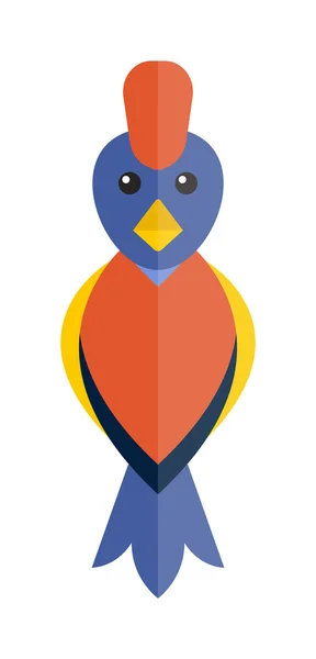 Australian parrot wildlife tropical multi colored bird flat cartoon illustration.