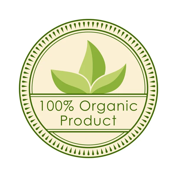 Round eco badge green stamp label of healthy organic natural fresh farm food vector - 图库矢量图像 adekvat #107676348
