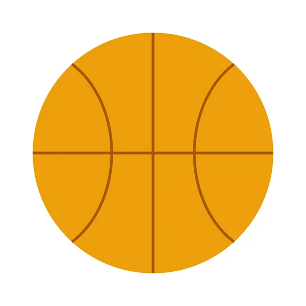 Orange basketball ball sport equipment competition sphere play game symbol flat vector illustration.