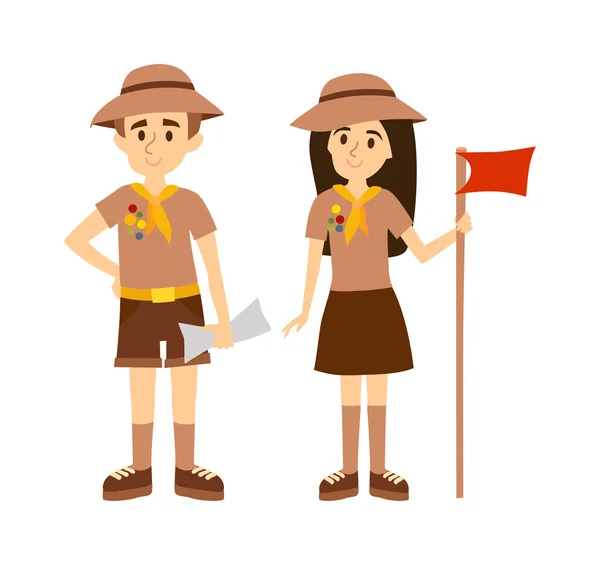 Scout people vector illustration.
