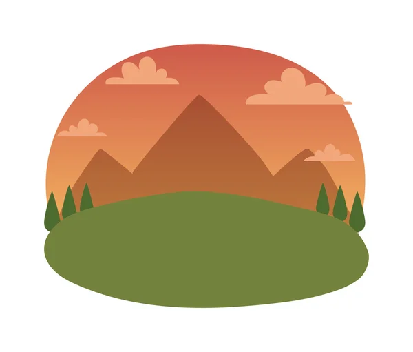 Outdoor landscape vector illustration.