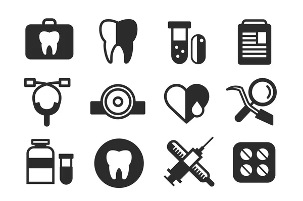 Medicine vector icons set. Doctors tools for health care