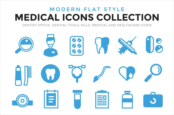 Medicine vector icons set. Doctors tools for health care