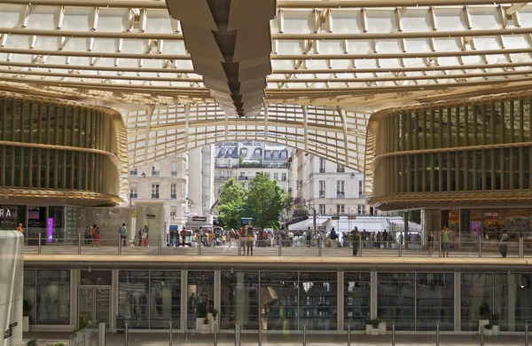 PARIS, FRANCE - AUGUST 5, 2016: entrance and canopy forum les halles in paris, france