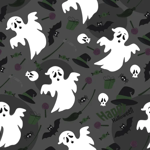 Vector illustration of a seamless background on the holiday Halloween