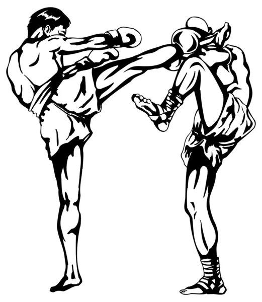 Thai boxing fighting