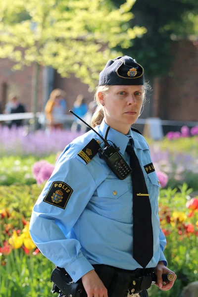 Swedish police woman prepared to protecting the royal family