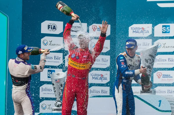 Winners\' Podium, Formula E - Putrajaya ePrix, Malaysia, 2015