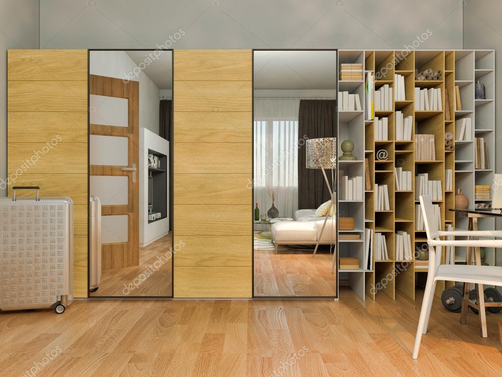 Visualizzazione 3d di vivere in un appartamento studio di interior ...