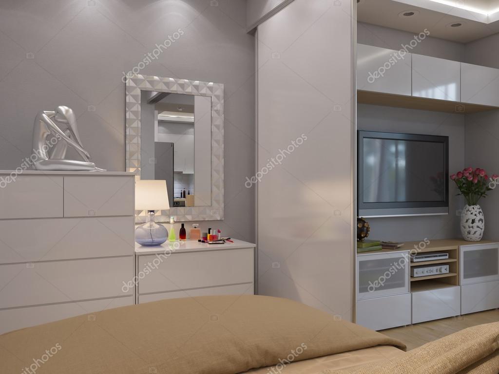 3d rendering di salotto e camera da letto interior design — foto ...