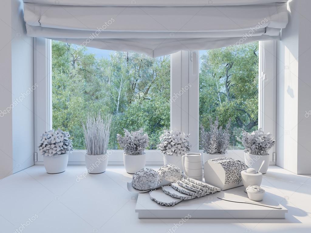 3d rendering kök inredning. inredning i modern stil ...