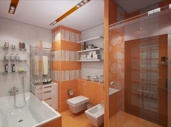 Orange bathroom