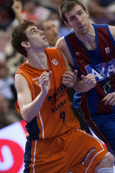 Players during the game between Valencia Basket against Barcelona