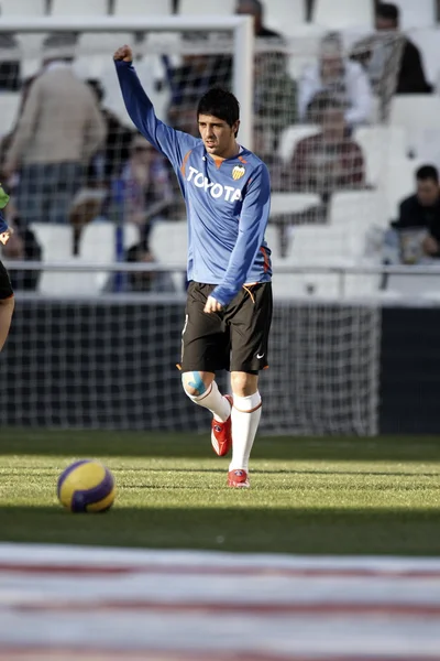 David Villa	  warming up