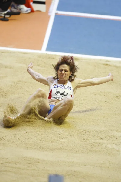 Irina Simagina competes at the Women\'s long jump