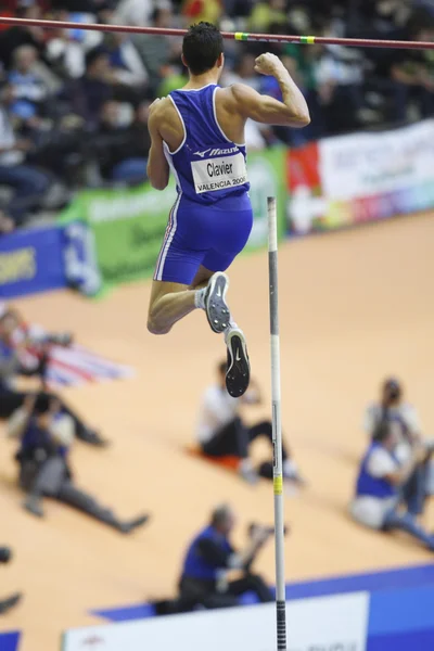 Jerome Clavier competes in the Men\'s pole vault