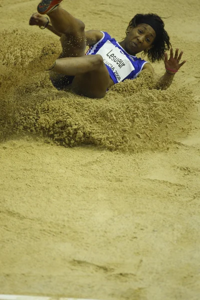 Eloyse Lesueur competes in the Women\'s long jump
