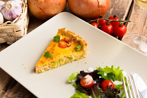 Slice of quiche lorraine - french kitchen