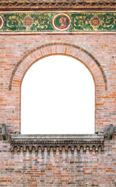 Arched medieval window suitable as a frame.