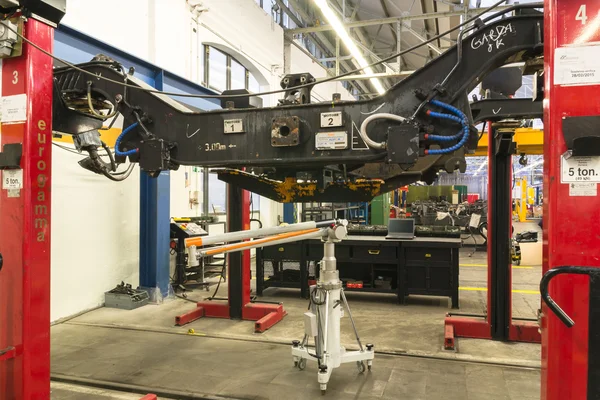 Rail carts test in a workshop major repair.