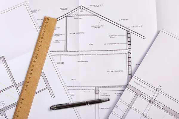 Architectural plan for refurbishing of old house