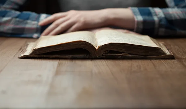 Woman reading the bible