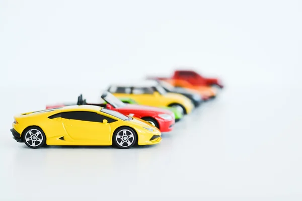 Colorful cars row