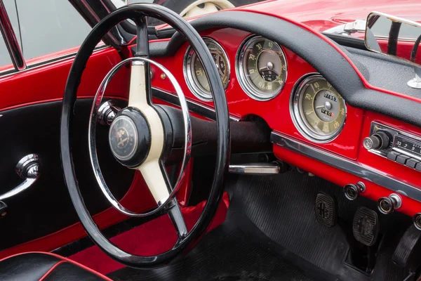 Retro Vintage Alfa Romeo Giulietta Car driver\'s seat and dashboa