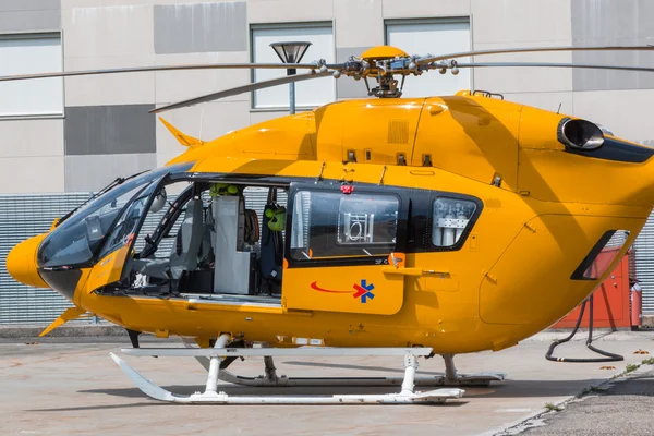 Yellow Emergency Helicopter, medical rescue team