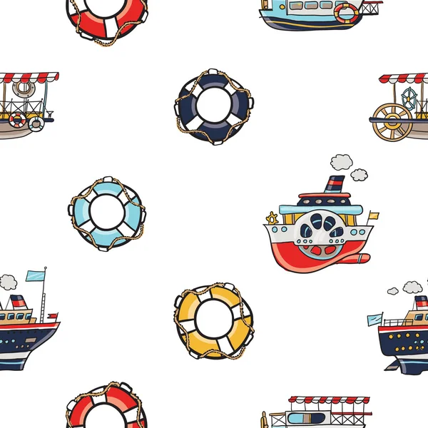 Marine pattern with boats