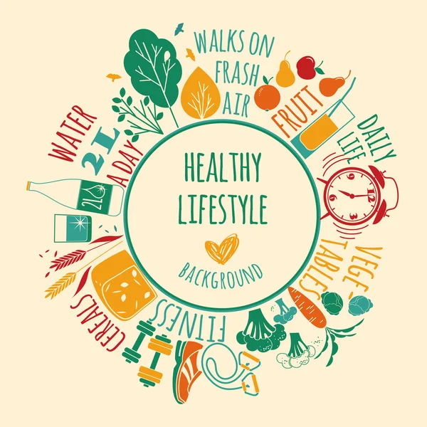 Healthy lifestyle background