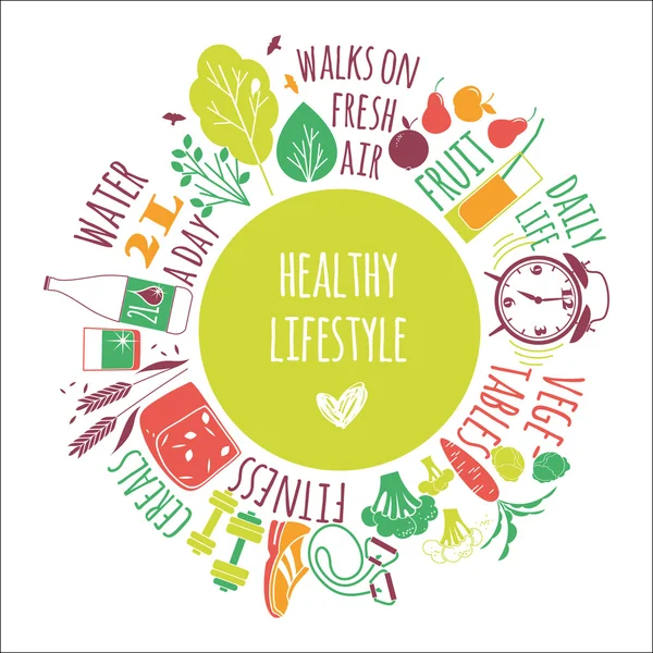 Healthy lifestyle background