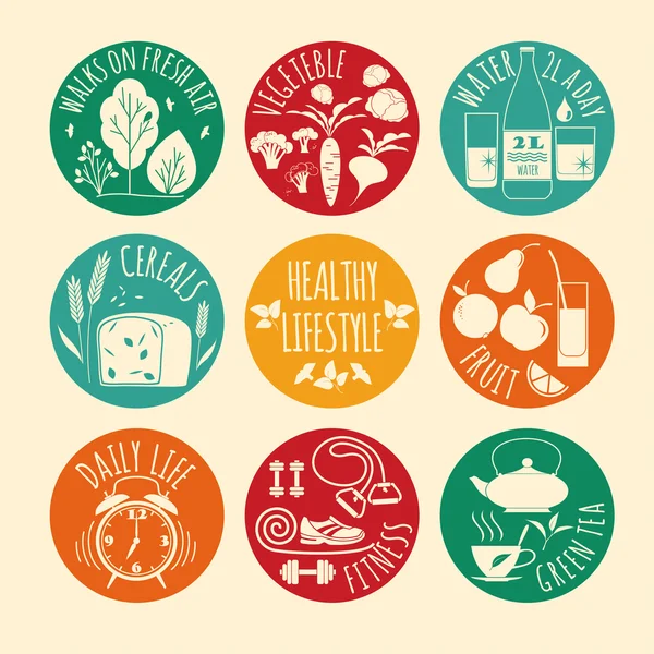 Healthy lifestyle Icons set